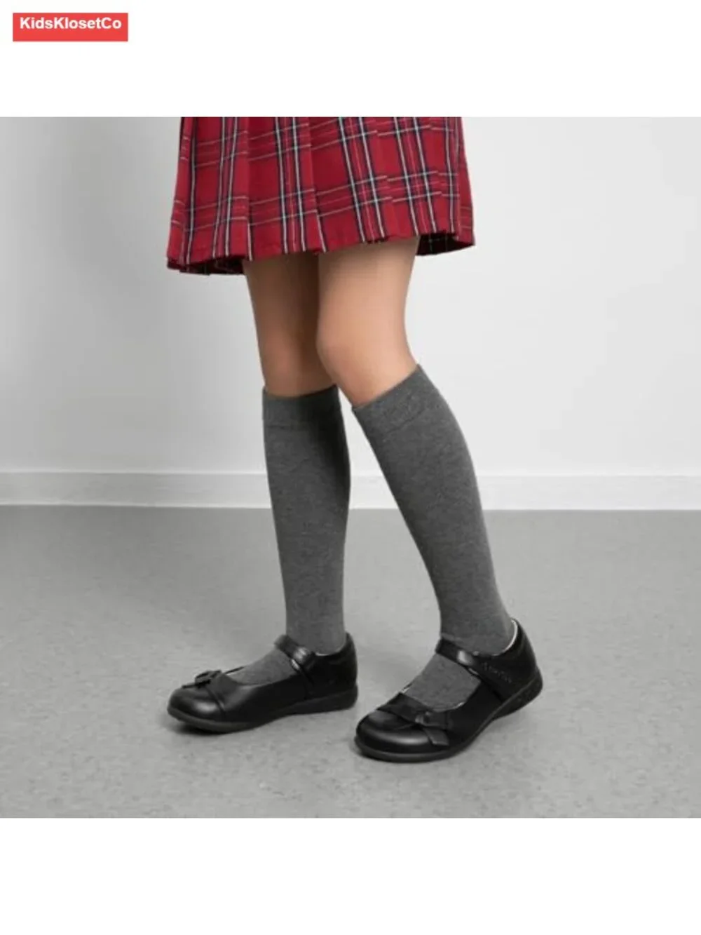 Girls Mary Jane Uniform Shoes with Arch Support Blister-free Bow Flats